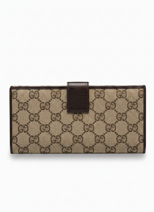 Vintage Gucci GG Canvas Long Wallet