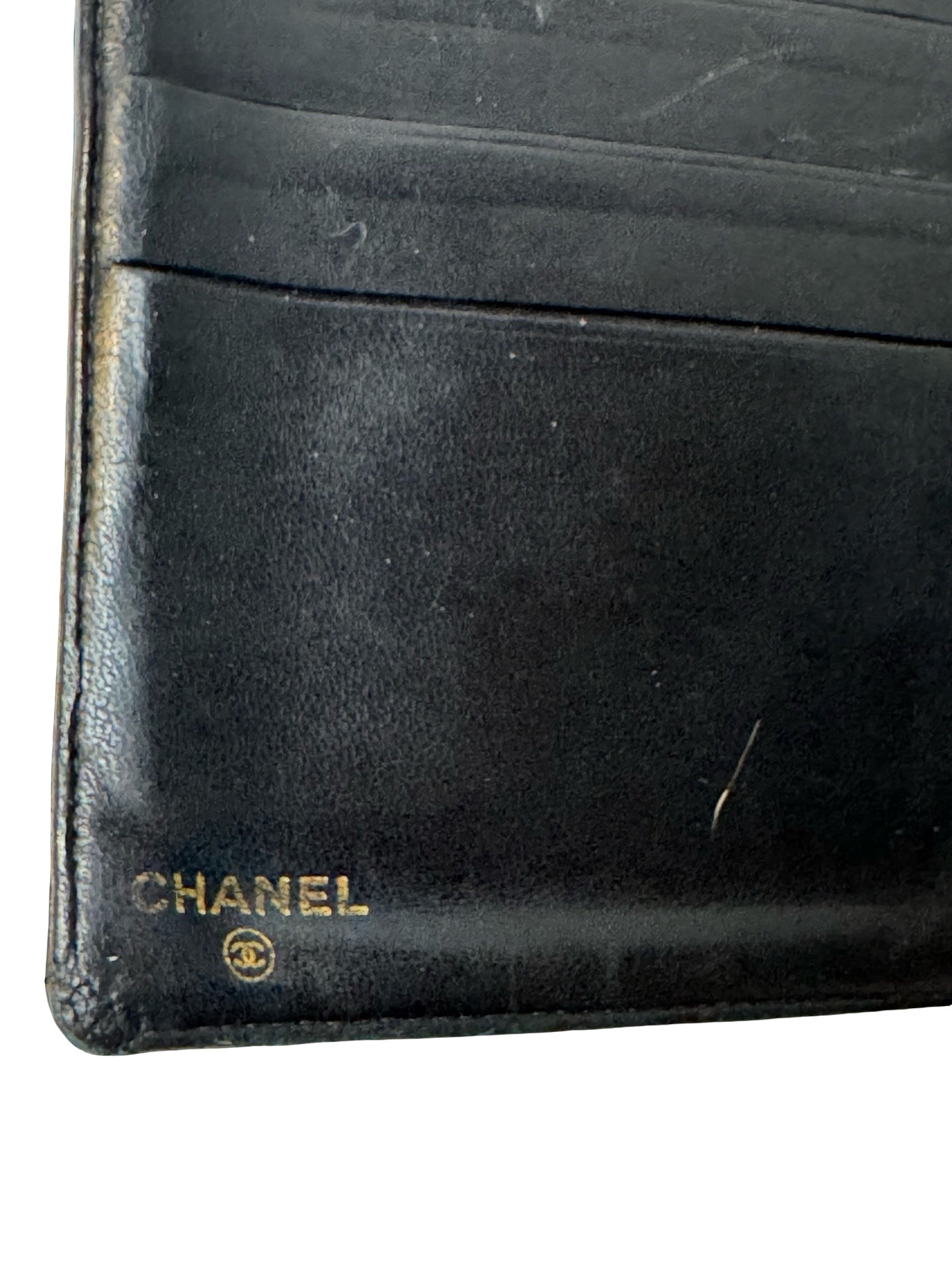 Chanel Vintage Timeless CC Caviar Long Wallet — Black