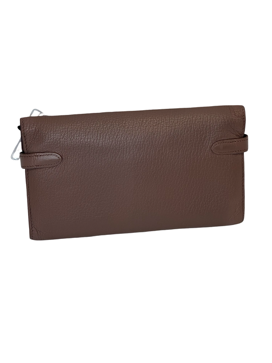 Hermès Kelly Classic Wallet, Elephant Gray Chèvre, Palladium