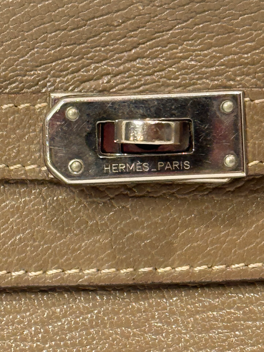 Hermès Kelly Classic Wallet — Etoupe, Palladium