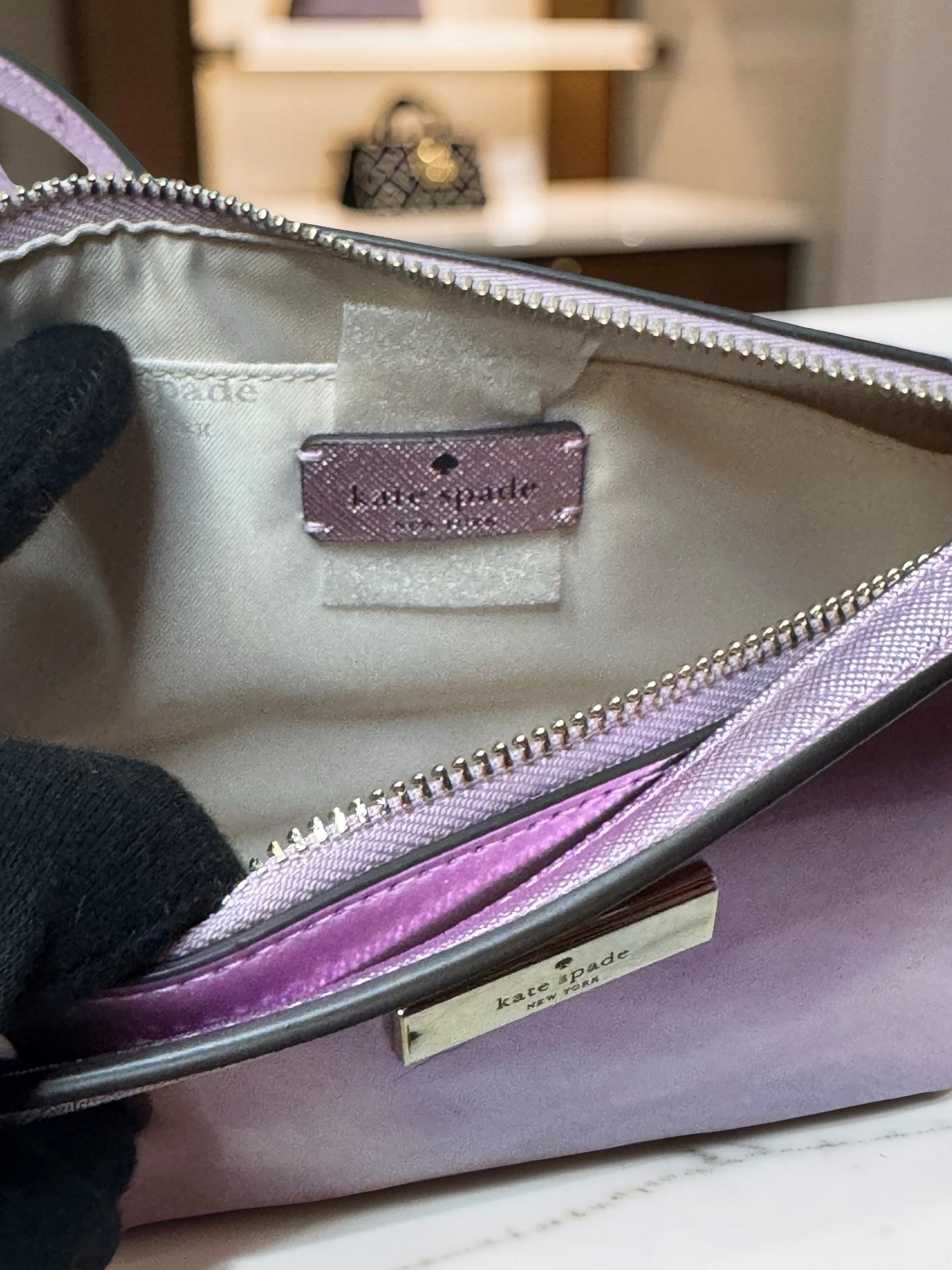 Kate Spade Kenzie Mini Crossbody — Metallic Lilac (NWT)