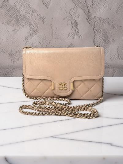 Chanel Mini Classic Flap Beige Caviar