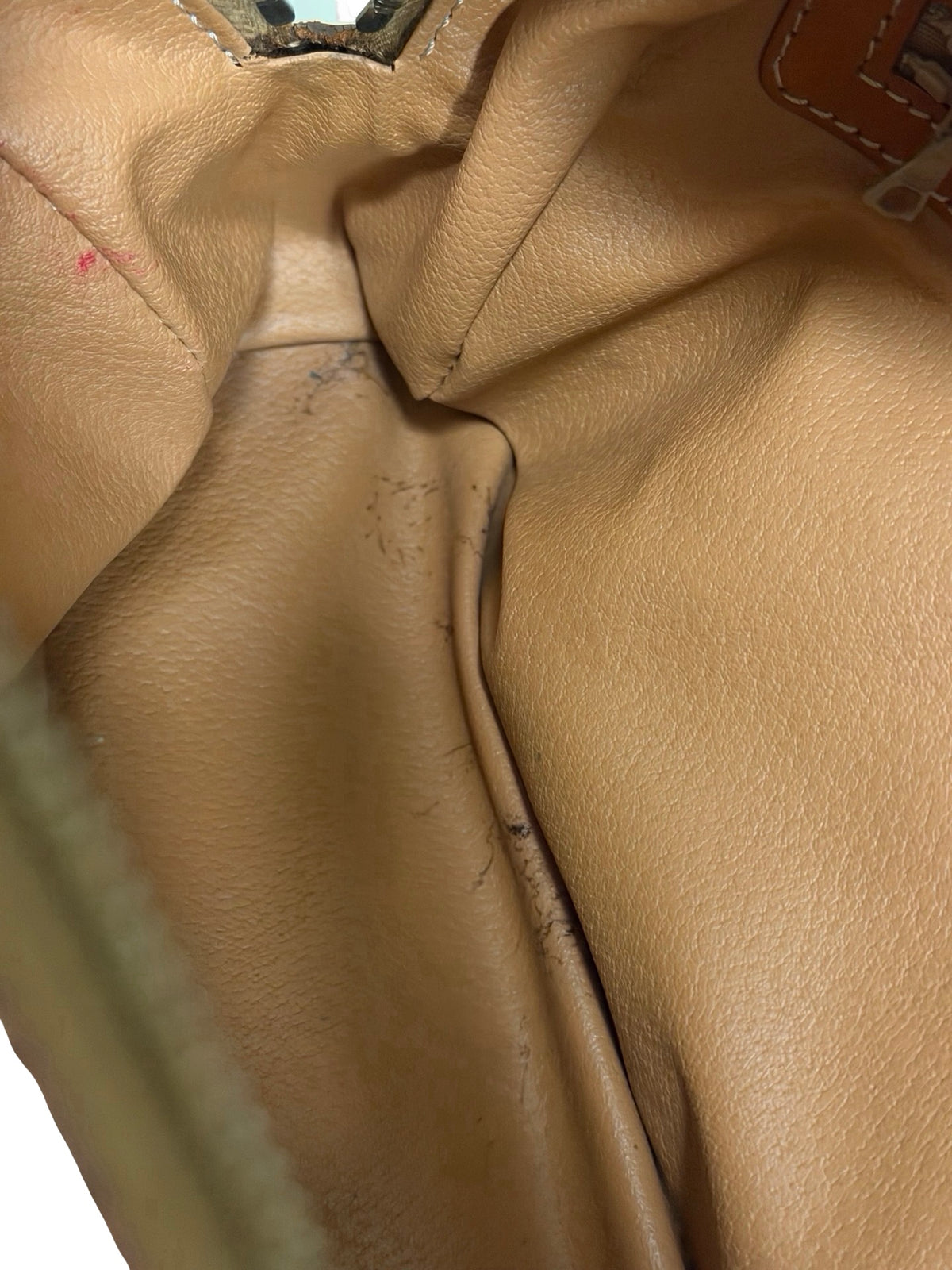 Vintage Celine Macadam Dome Bag — Brown Monogram Canvas, Tan Leather, Gold Hardware
