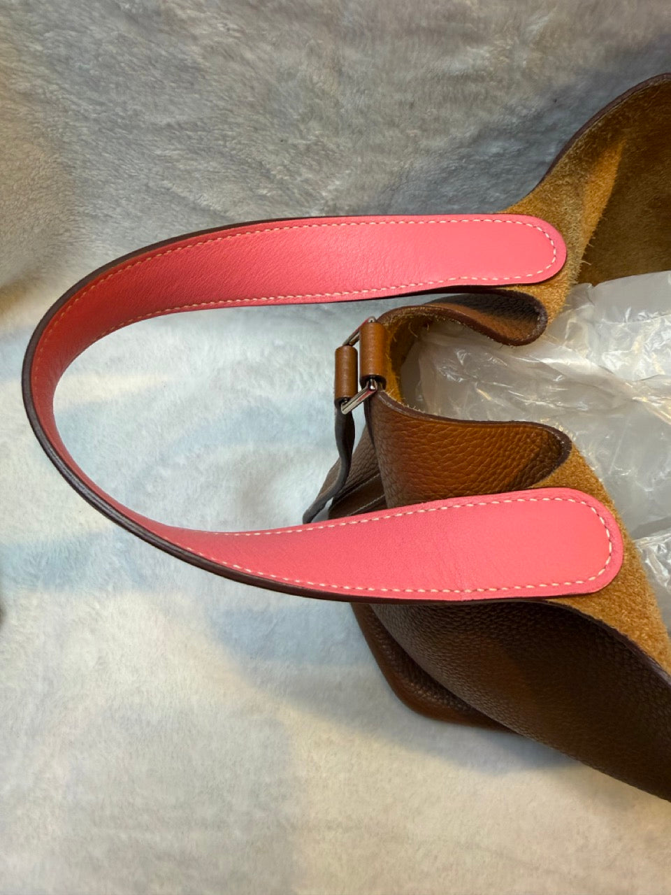 Hermès Picotin Lock Éclat 22 — Gold Clemence with Pink Swift, Palladium Hardware, 2018