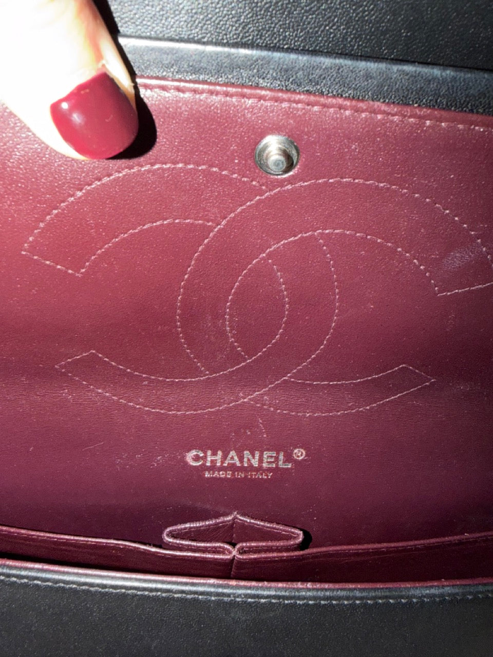 Chanel Jumbo Classic Double Flap, Black Lambskin with Silver Hardware