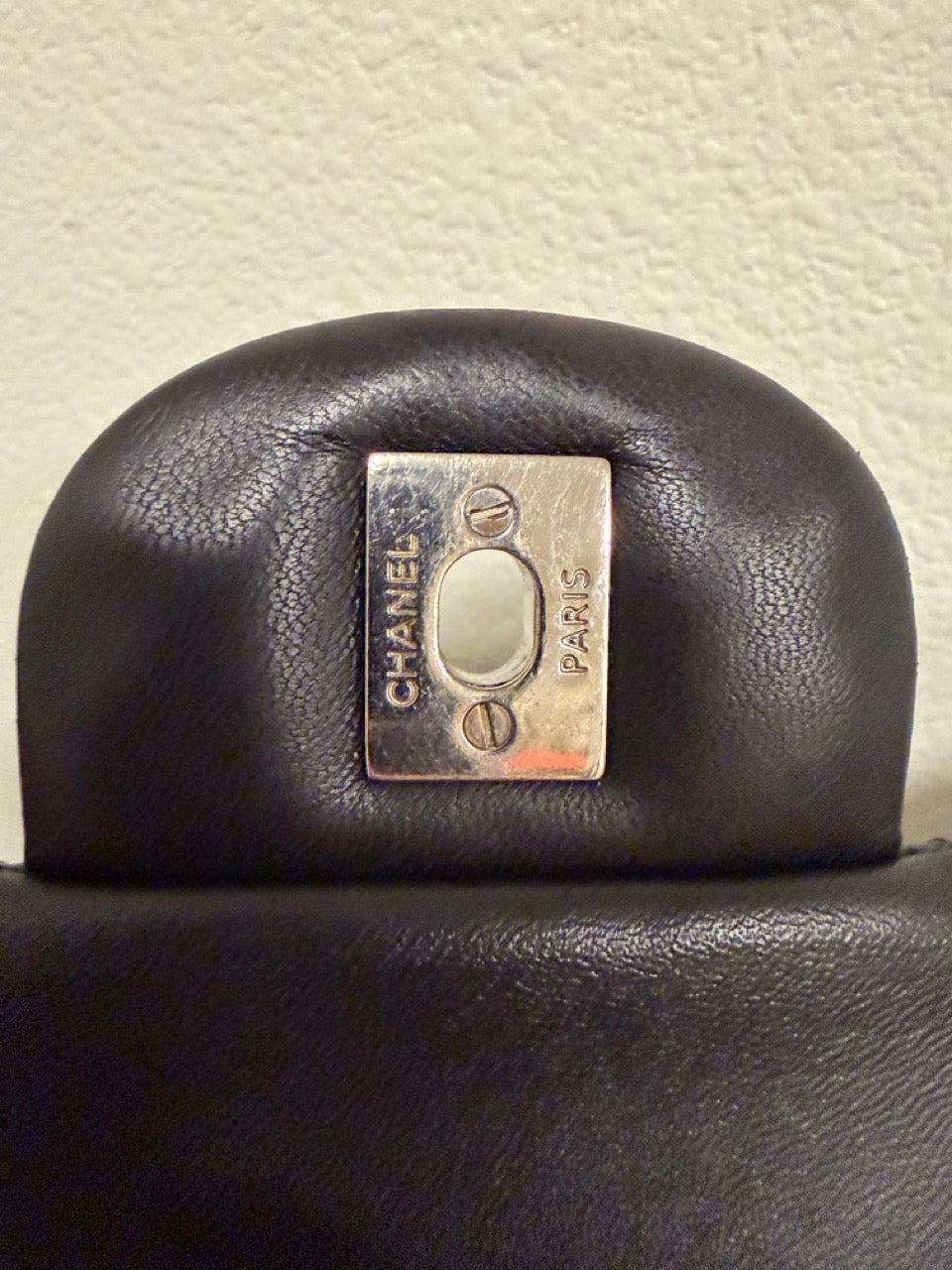 Chanel Jumbo Classic Double Flap, Black Lambskin with Silver Hardware