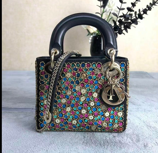 Christian Dior Lady Dior Mini Multicolor Sequins