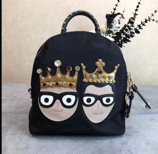 Dolce & Gabbana DG Crowns Backpack Black Nylon