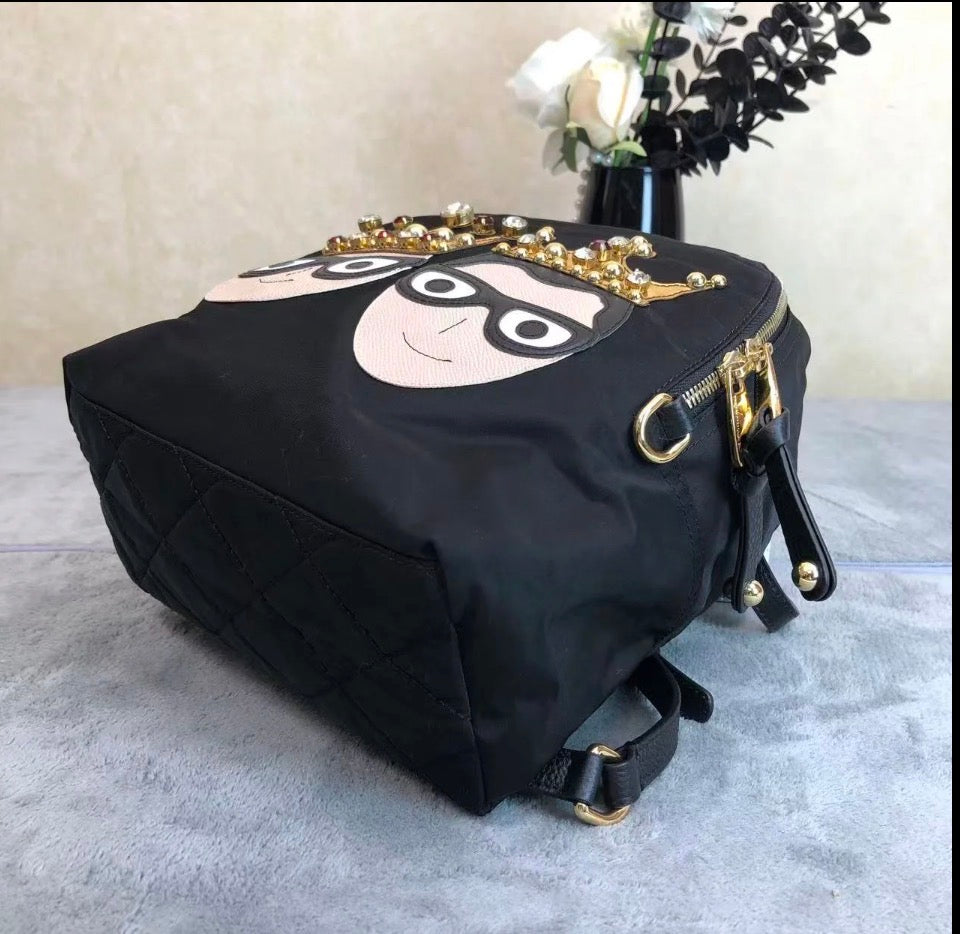 Dolce & Gabbana DG Crowns Backpack Black Nylon