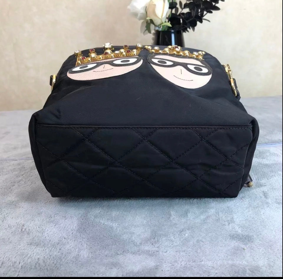Dolce & Gabbana DG Crowns Backpack Black Nylon