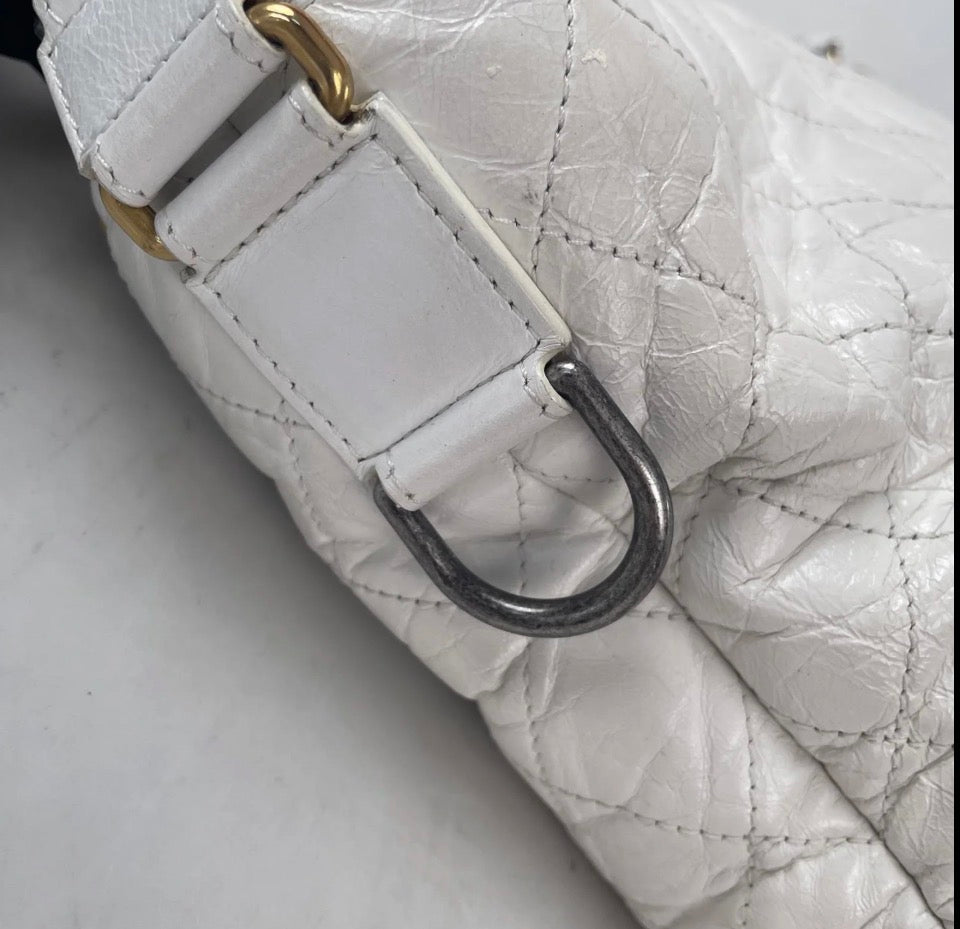 Chanel White Gabrielle Hobo