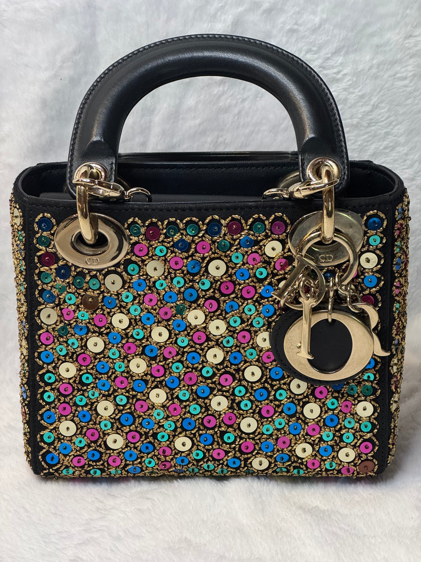 Christian Dior Lady Dior Mini Multicolor Sequins