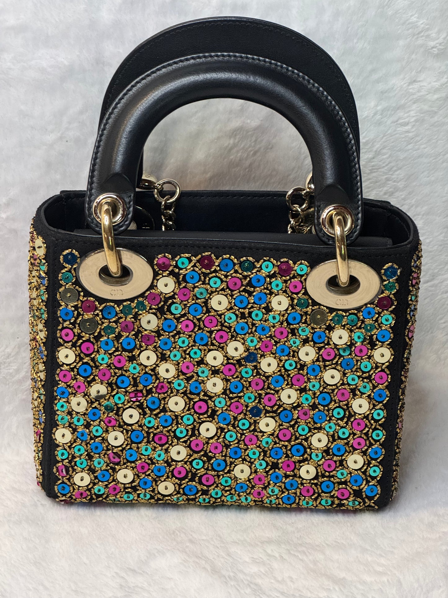 Christian Dior Lady Dior Mini Multicolor Sequins