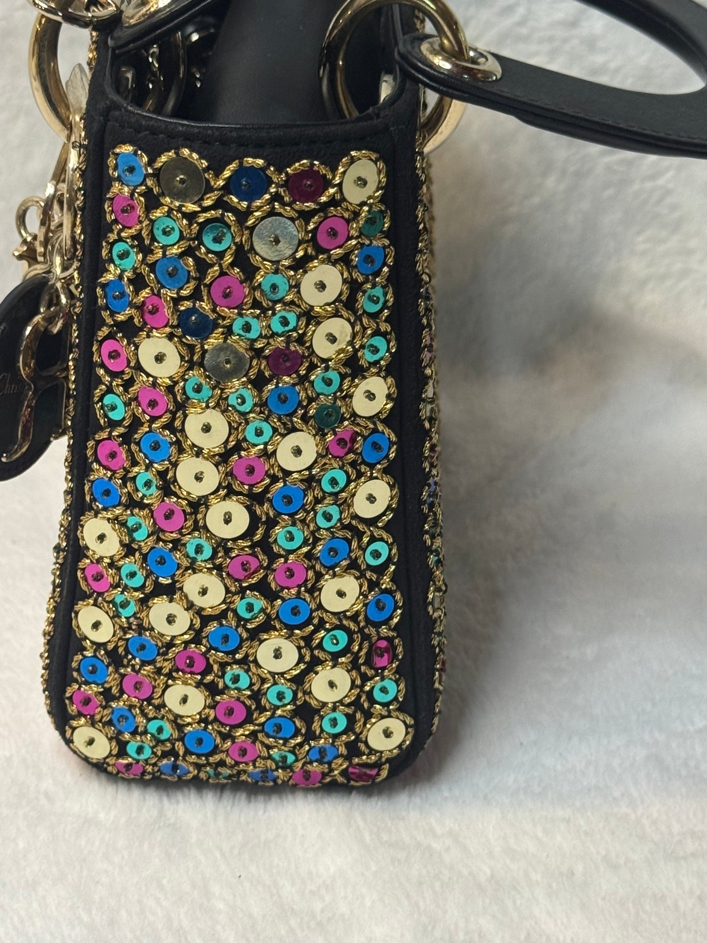Christian Dior Lady Dior Mini Multicolor Sequins