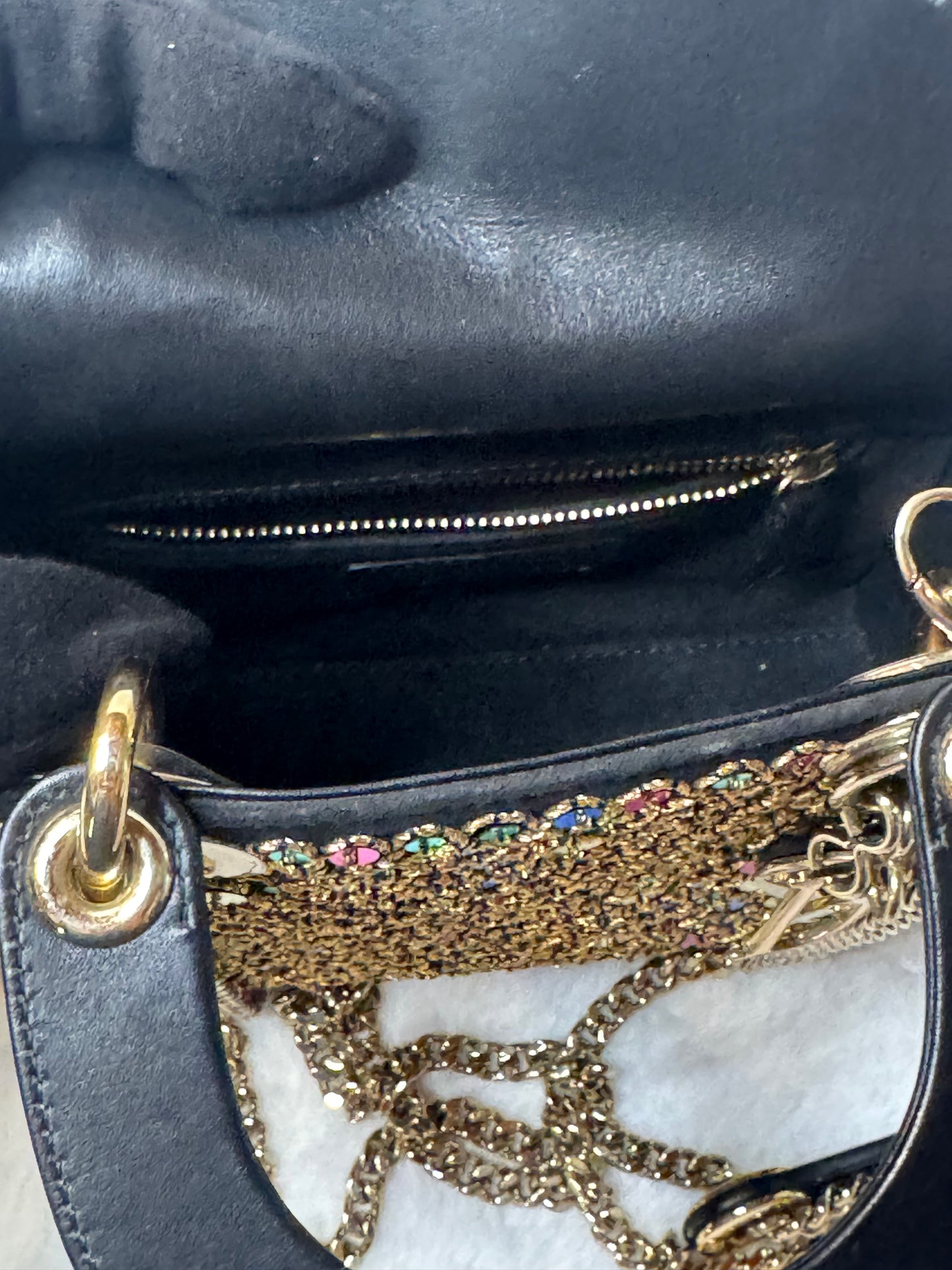 Christian Dior Lady Dior Mini Multicolor Sequins