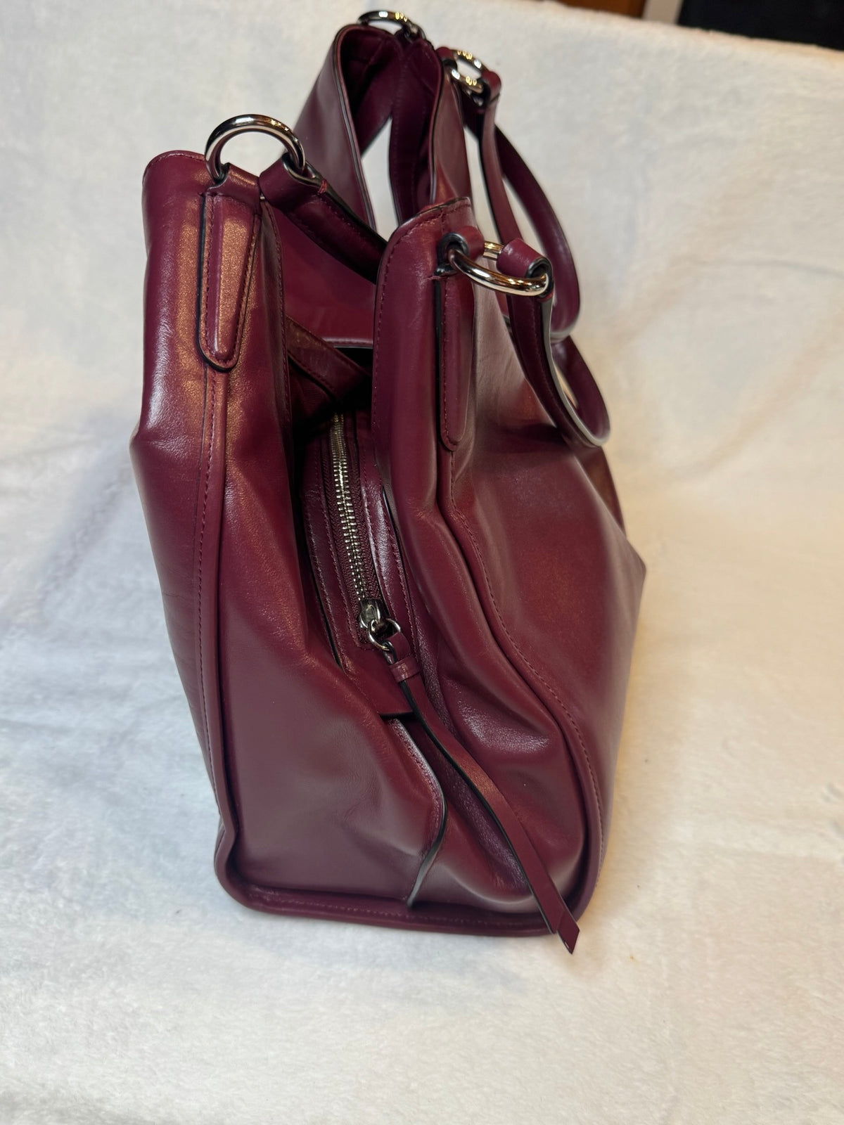 Coach Legacy Alexis Satchel – Oxblood Leather with Gold Hardware (Pre-Owned)