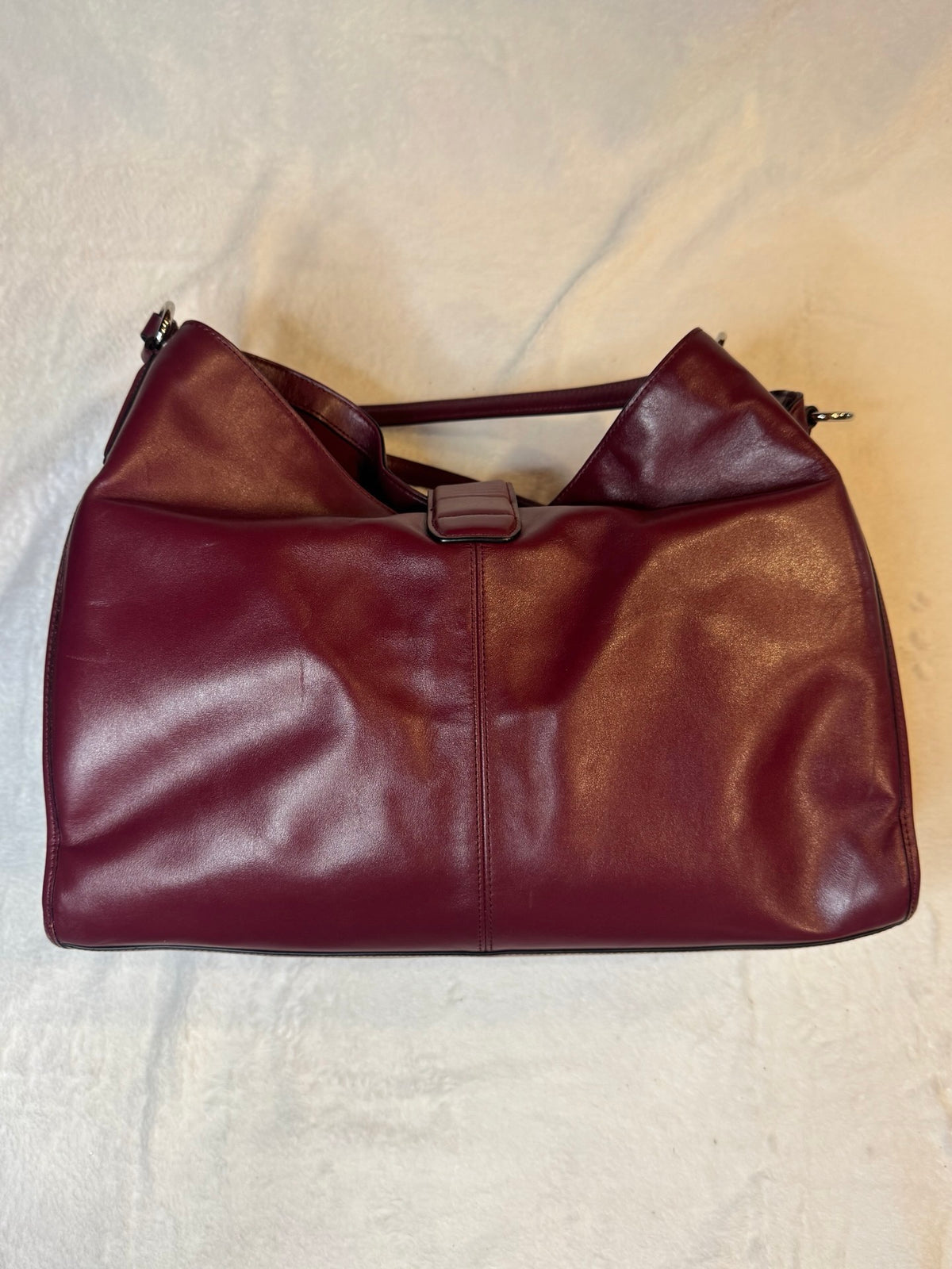 Coach Legacy Alexis Satchel – Oxblood Leather with Gold Hardware (Pre-Owned)