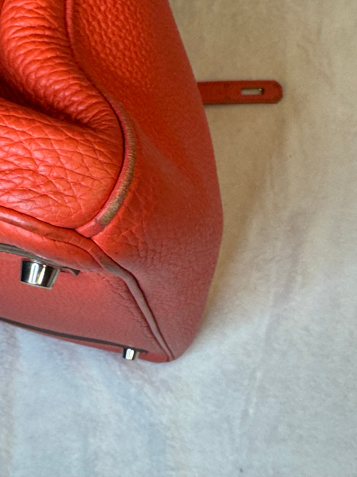 Hermès Birkin 35 – Rouge Pivoine Togo Leather, Palladium Hardware (Pre-Owned, 8.75/10)