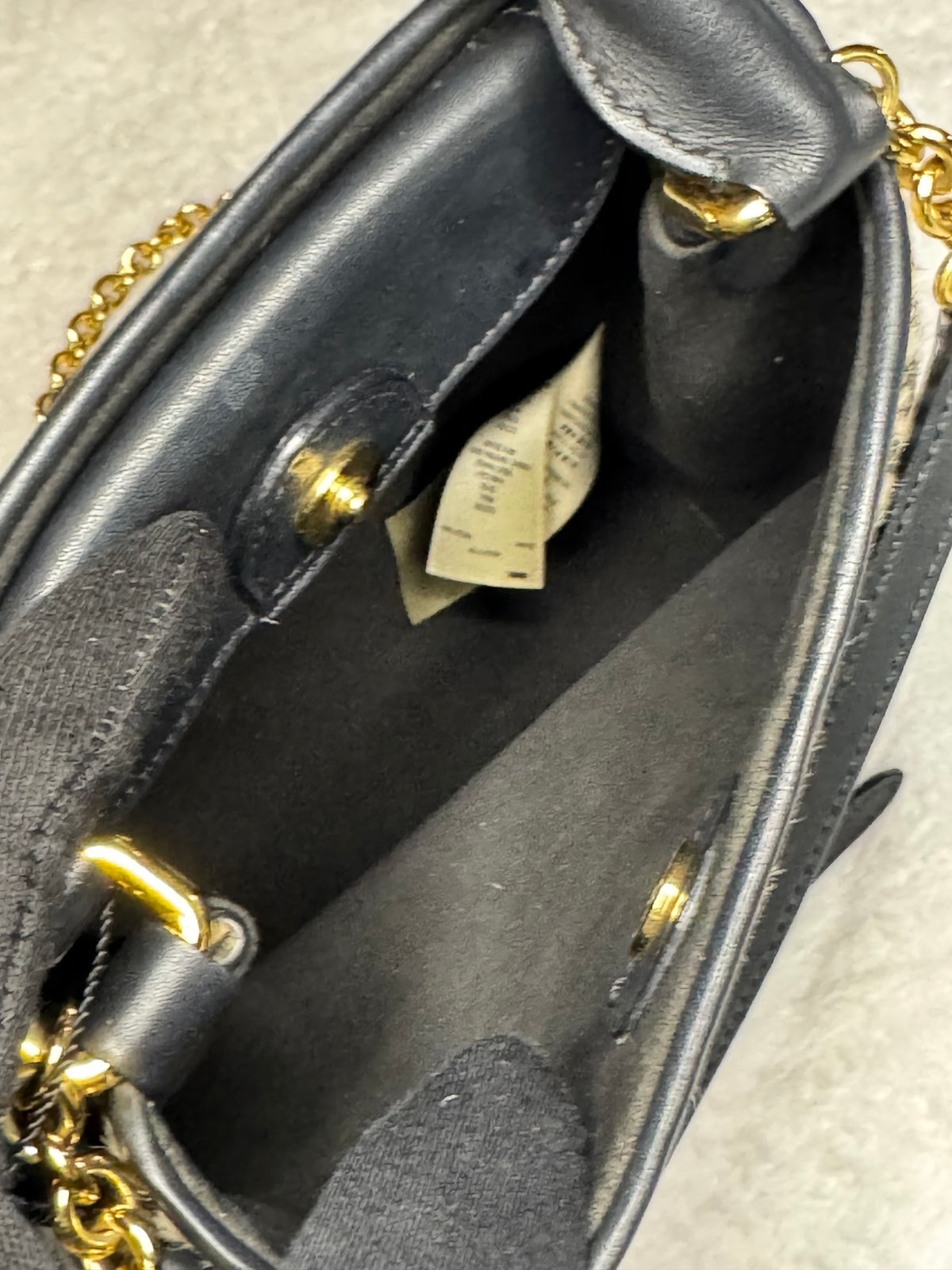 Burberry Prorsum Bucket Bag – Graphic Print Calf Hair, Black Leather Trim, Gold Hardware (Pre-Owned)