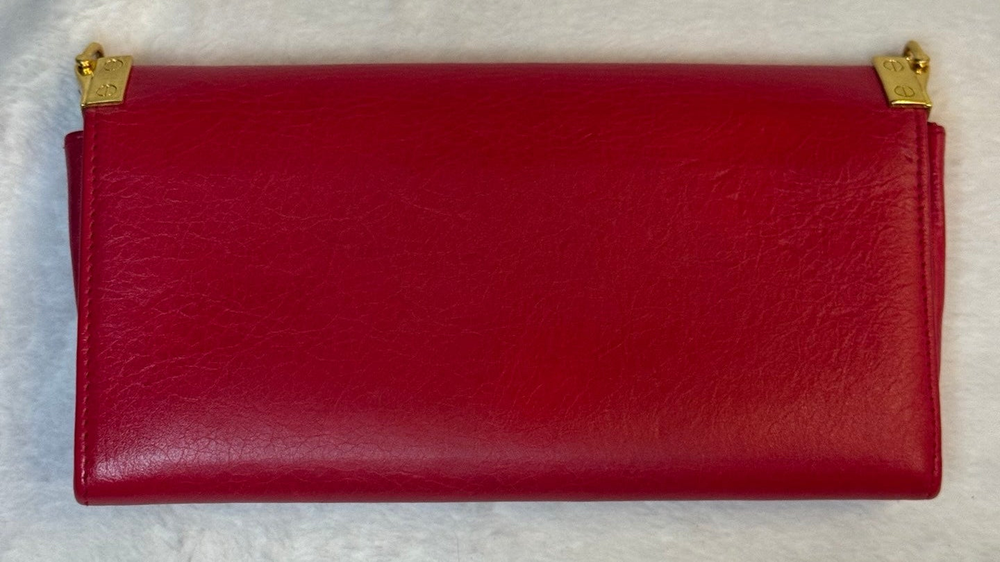 Balenciaga Money Wallet – Rouge Lambskin with Gold Hardware (Pre-Owned)