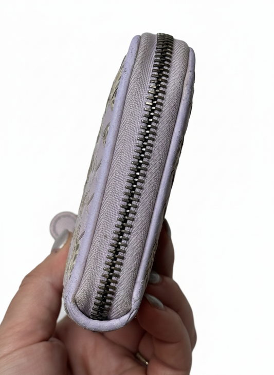 Bottega Veneta Intrecciato Zip Wallet — Lilac w/ Python Panels