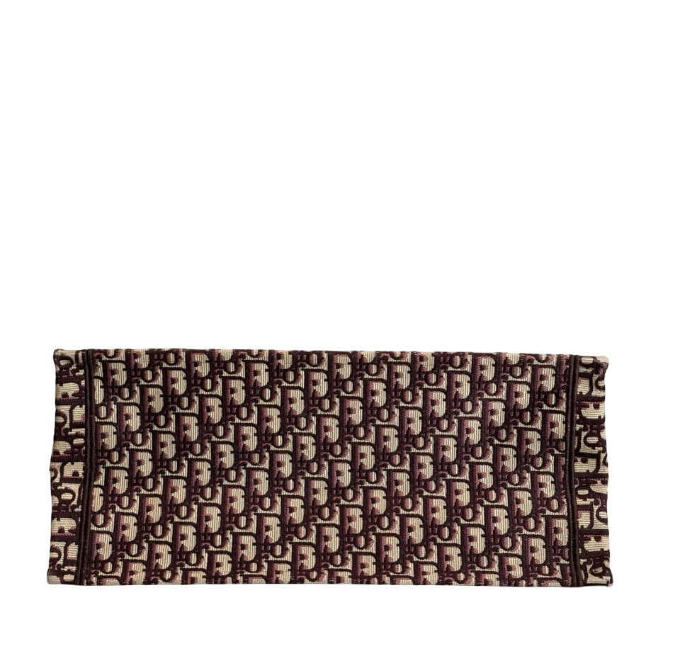 Christian Dior Large Book Tote — Burgundy Dior Oblique Embroidery
