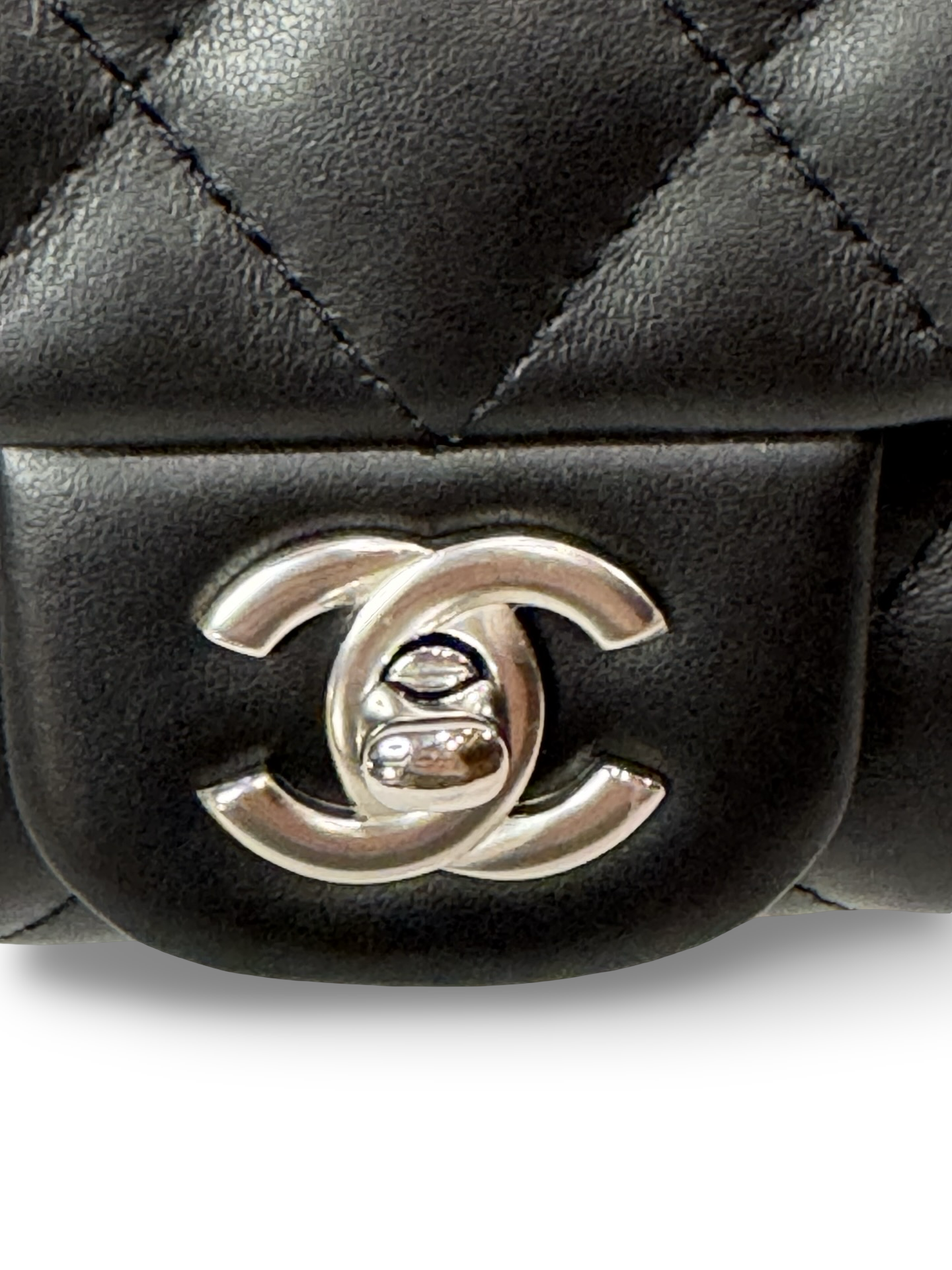 Chanel Uniform Flap — Black Lambskin, Silver Hardware