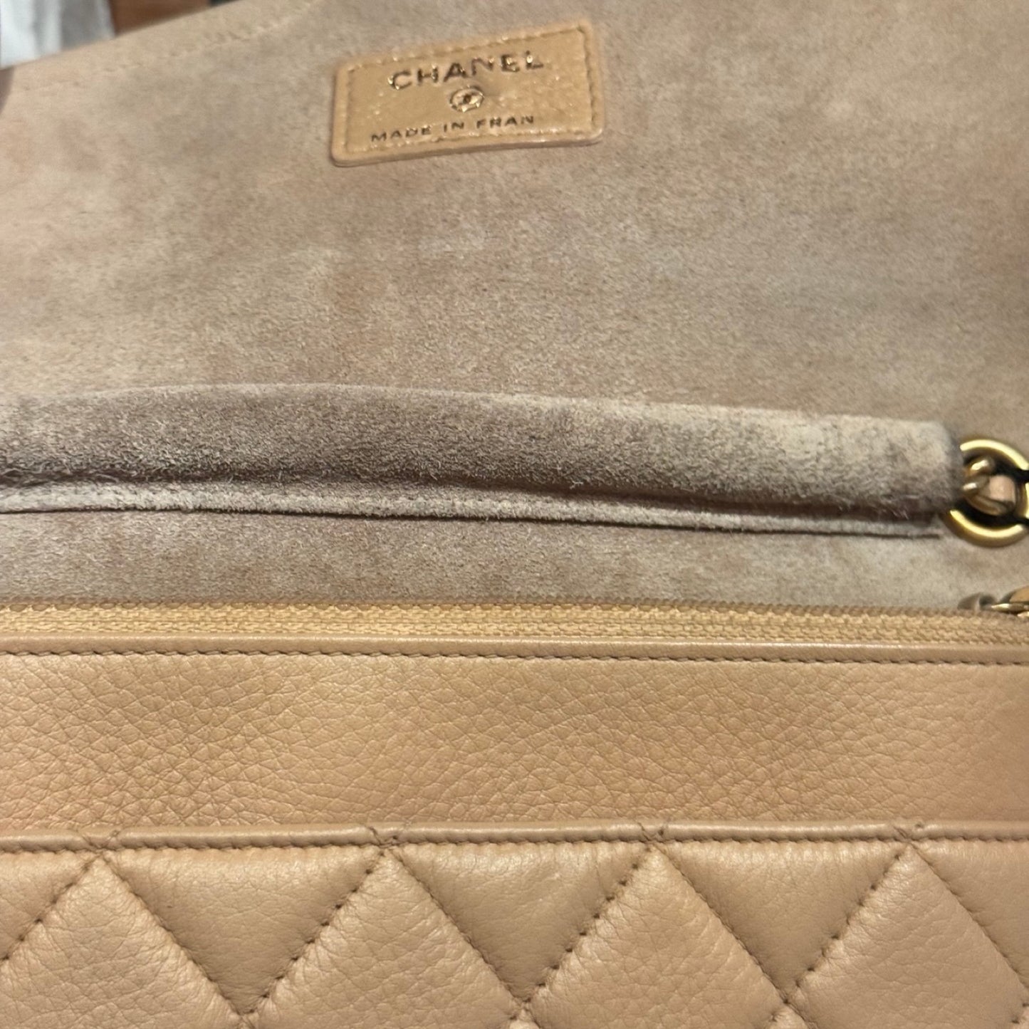 Chanel Mini Classic Flap Beige Caviar
