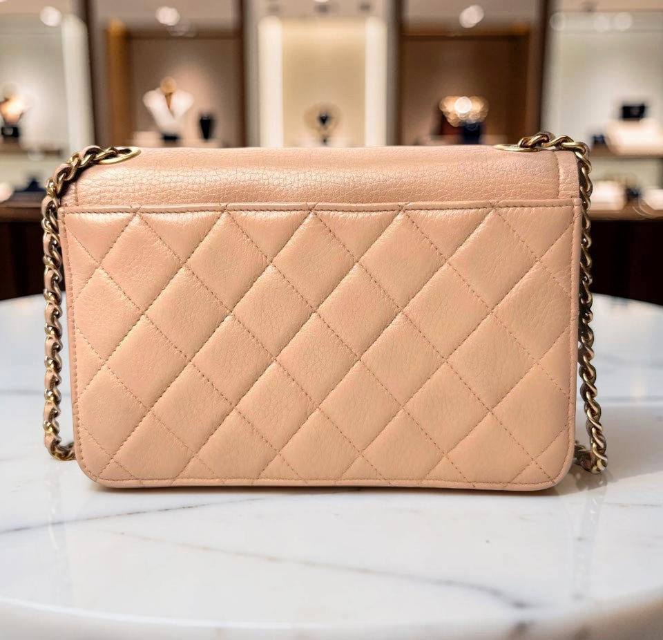 Chanel Mini Classic Flap Beige Caviar