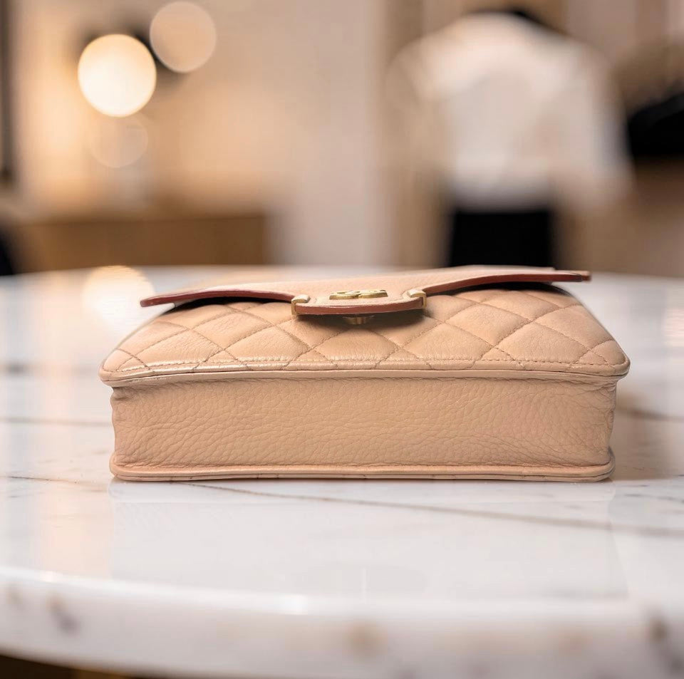 Chanel Mini Classic Flap Beige Caviar