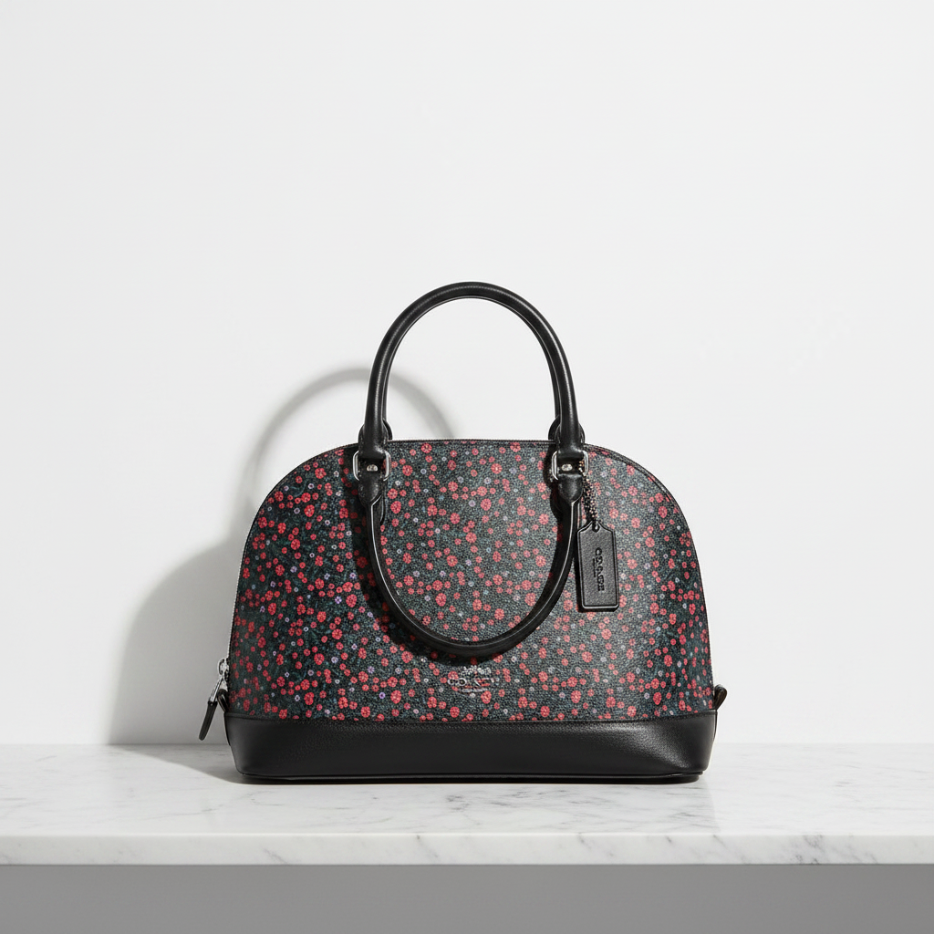 Coach Sierra Satchel – Black Floral