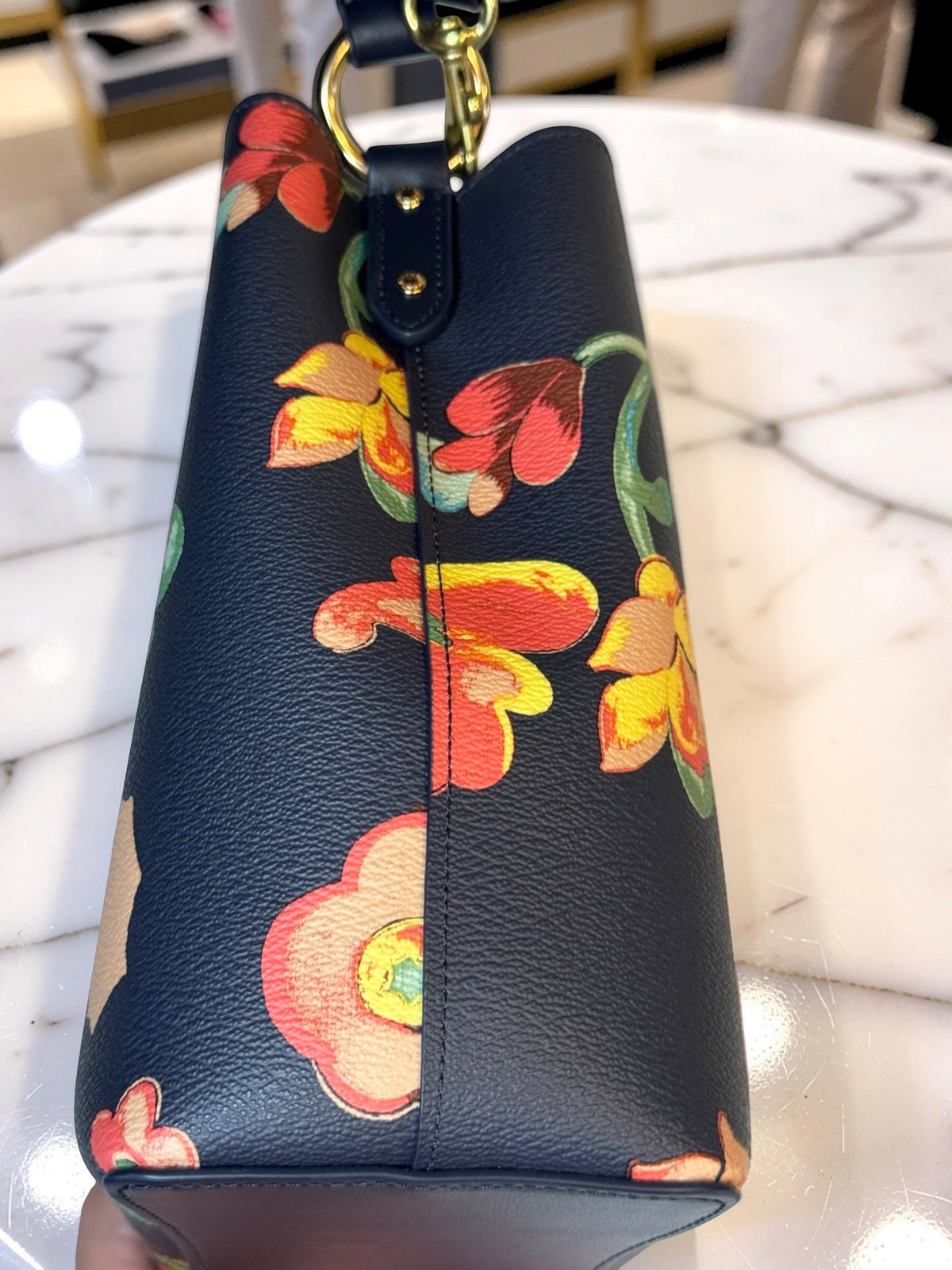 Coach Small Town Bucket Bag — Dreamy Land Floral, Midnight Navy