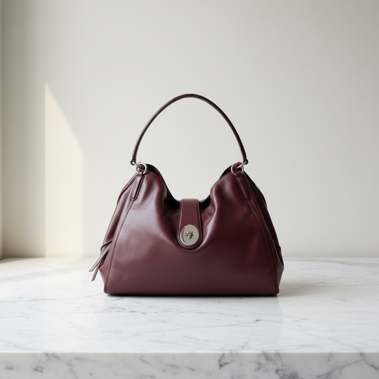 Coach Legacy Alexis Satchel – Oxblood Leather with Gold Hardware (Pre-Owned)