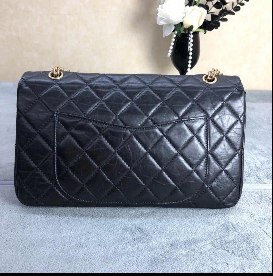 Chanel 2.55 Reissue Black Aged Calfskin