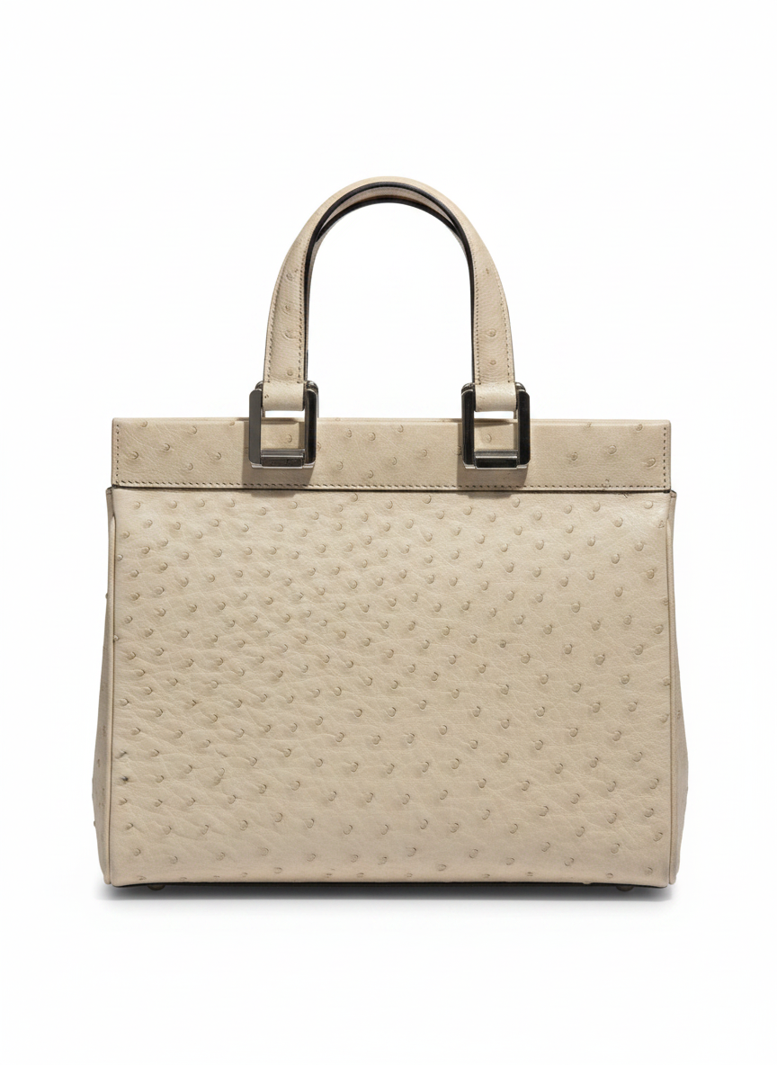Gucci Zumi Ostrich Top Handle Bag