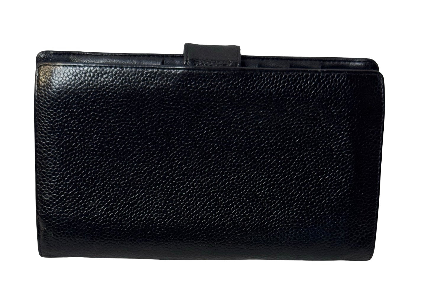 Chanel Vintage Timeless CC Caviar Long Wallet — Black
