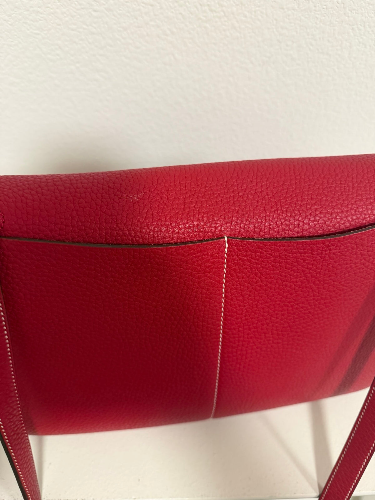 Hermès Halzan 31, Rouge Casaque Clemence with Palladium Hardware
