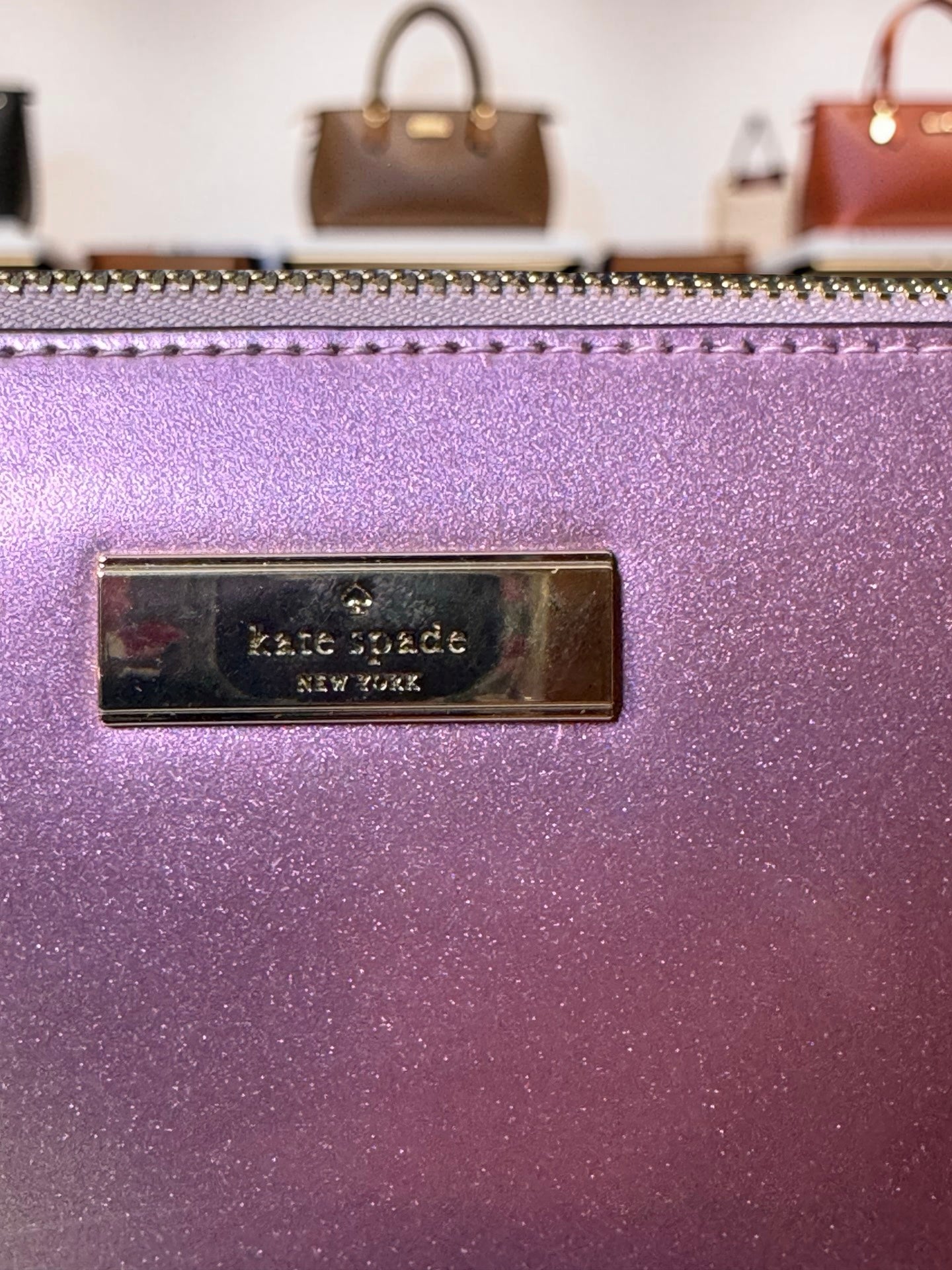 Kate Spade Kenzie Mini Crossbody — Metallic Lilac (NWT)