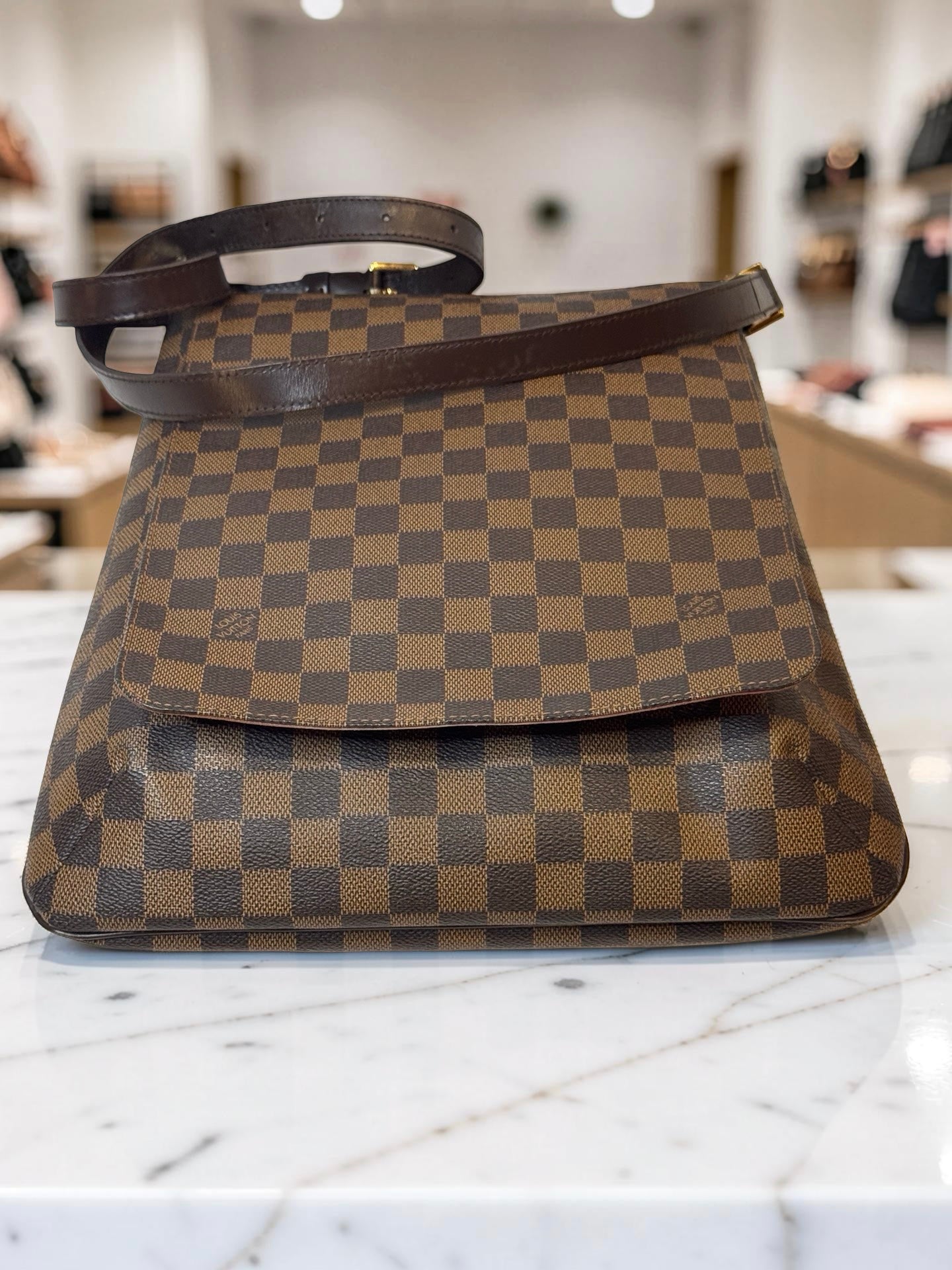 Louis Vuitton Musette — Damier Ebene Crossbody