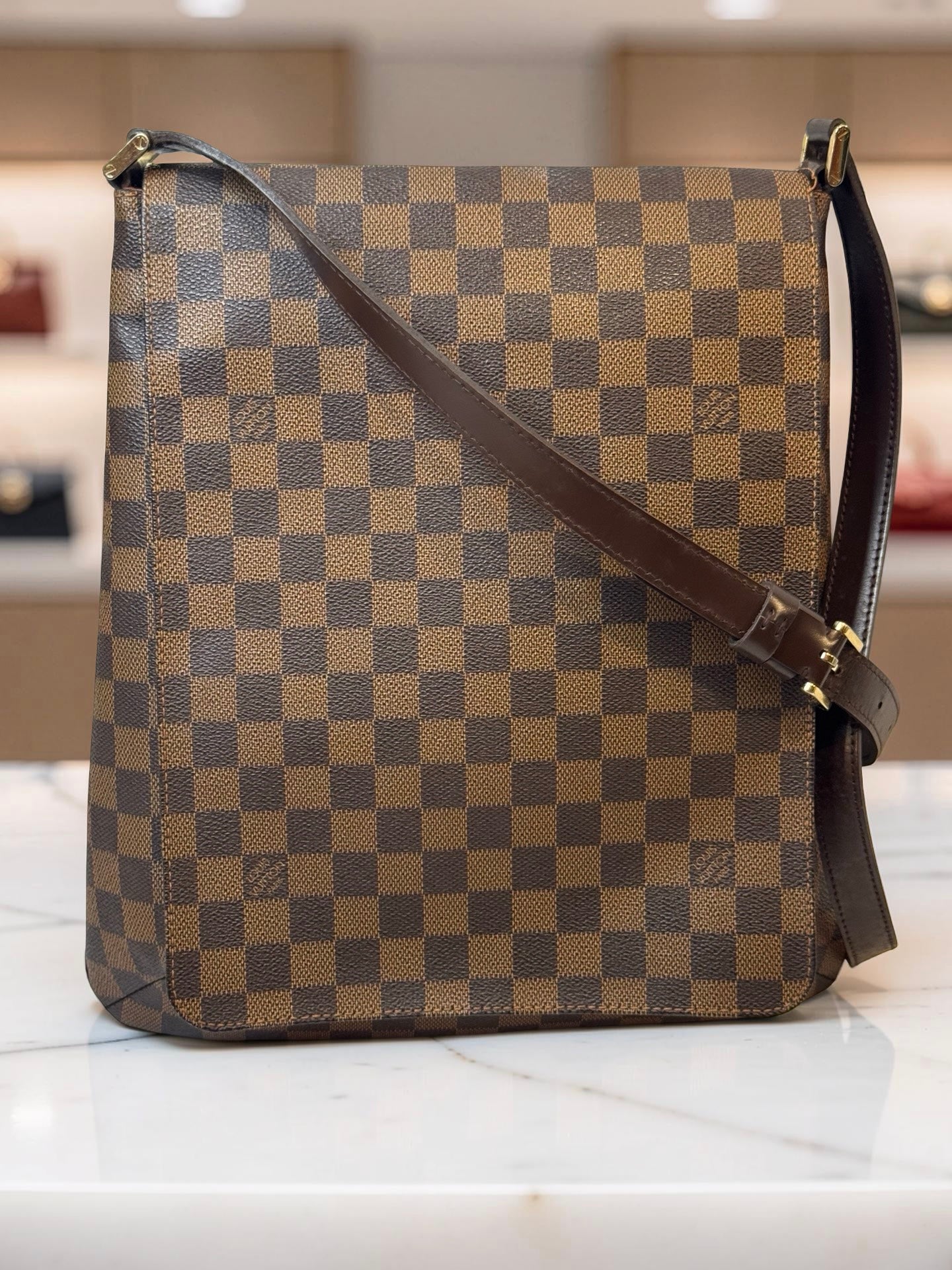 Louis Vuitton Musette — Damier Ebene Crossbody