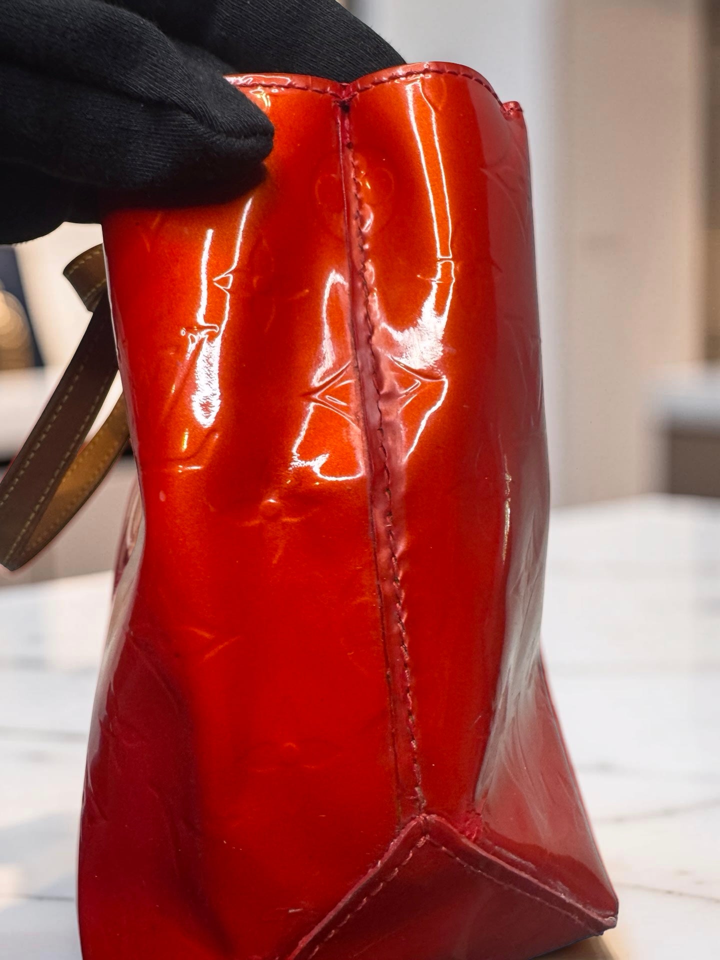 Louis Vuitton Reade PM Tote — Red Monogram Vernis