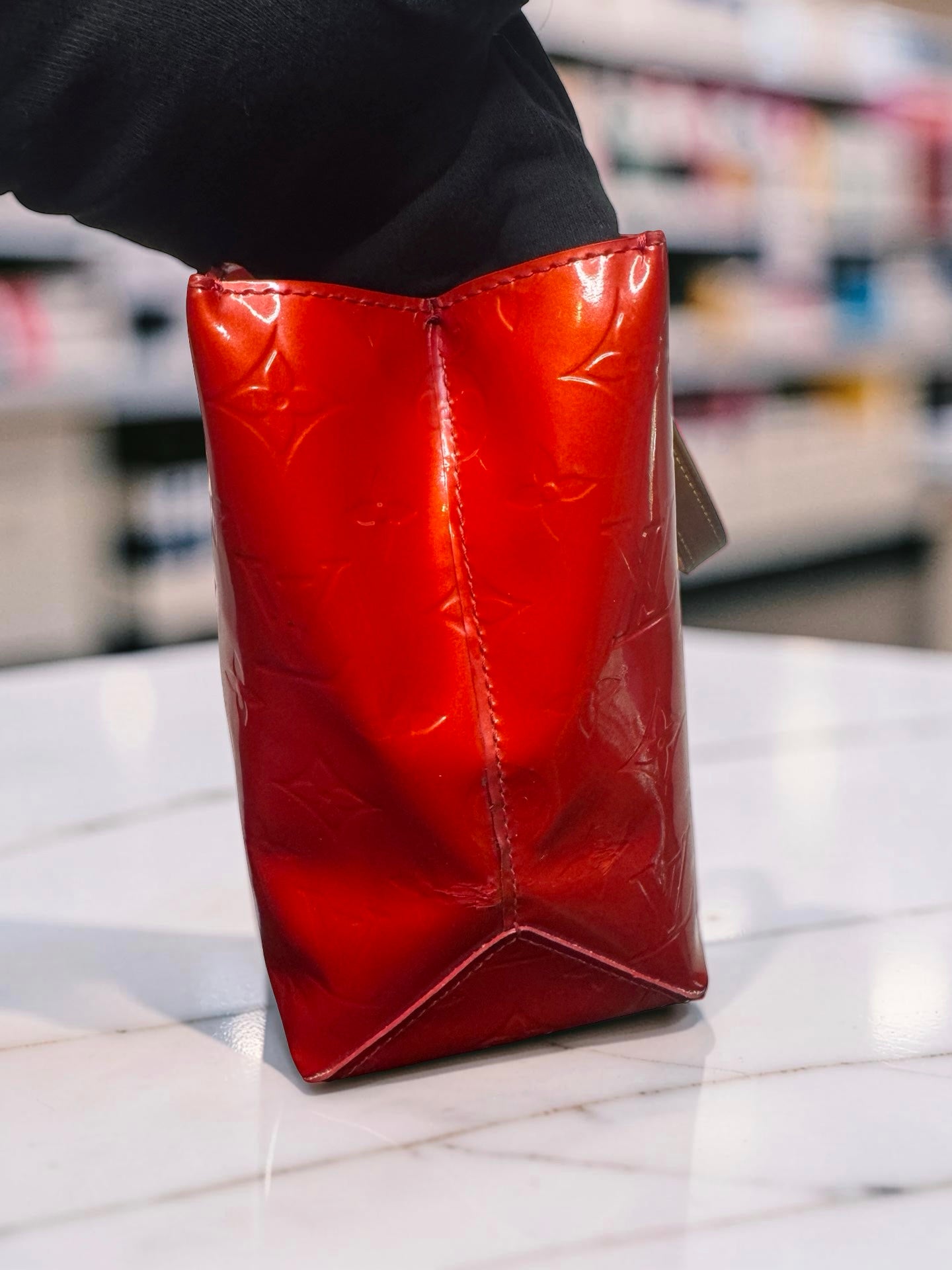 Louis Vuitton Reade PM Tote — Red Monogram Vernis