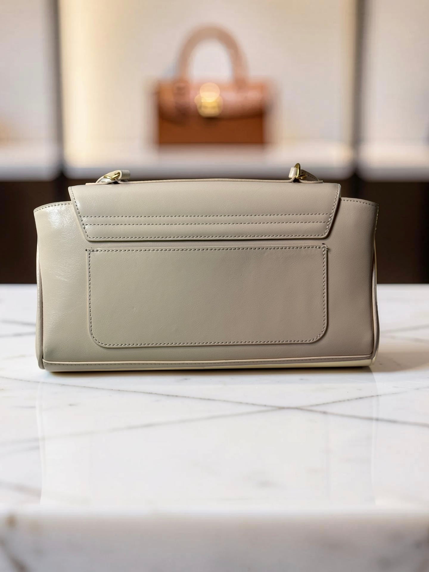 Off-White Jitney East/West Shoulder Bag — Cream — New With Tags